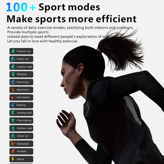 QX7 Pro 2.0 inch BT5.2 Smart Sport Watch, Support Bluetooth Call / Sleep / Blood Sugar / Blood Oxygen / Temperature / Heart Rate / Blood Pressure Health Monitor(Black)