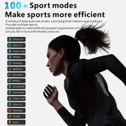 QX7 Pro 2.0 inch BT5.2 Smart Sport Watch, Support Bluetooth Call / Sleep / Blood Sugar / Blood Oxygen / Temperature / Heart Rate / Blood Pressure Health Monitor(Blue)