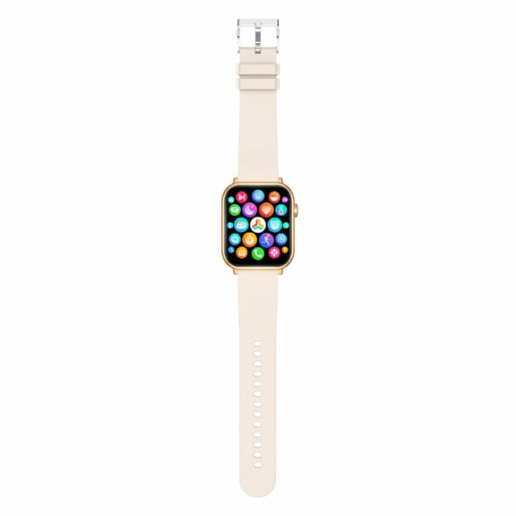 QX9 1.96 inch BT5.2 Smart Sport Watch, Support Bluetooth Call / Sleep / Blood Oxygen / Heart Rate / Blood Pressure Health Monitor(Beige)