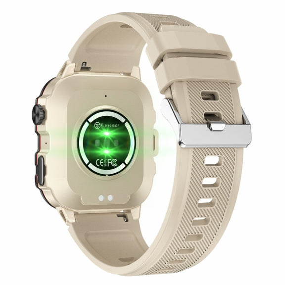 QX11 1.96 inch BT5.2 Smart Sport Watch, Support Bluetooth Call / Sleep / Blood Oxygen / Heart Rate / Blood Pressure Health Monitor(Beige)