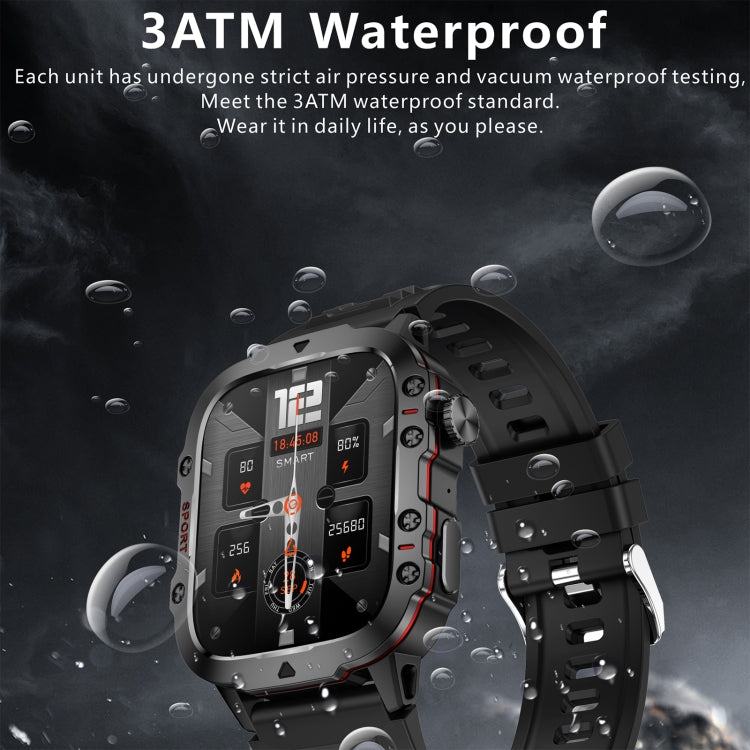 QX11 1.96 inch BT5.2 Smart Sport Watch, Support Bluetooth Call / Sleep / Blood Oxygen / Heart Rate / Blood Pressure Health Monitor(Black)