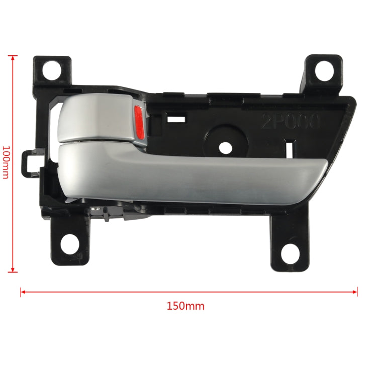 Car Left Inside Door Handle for Kia Sorento 2013-2014 82610-2P500(Black + Silver)