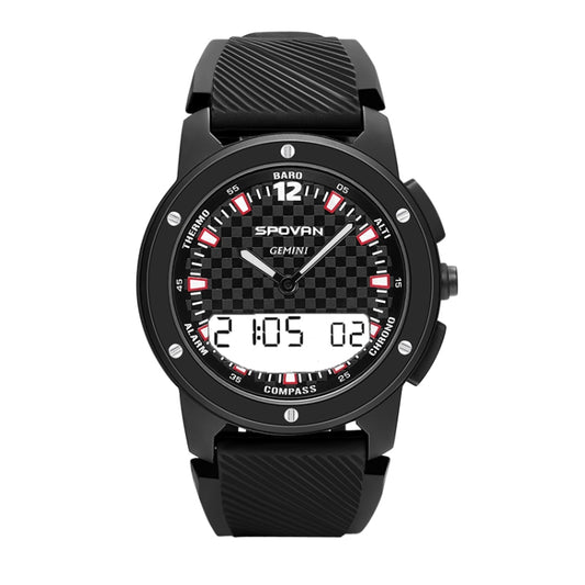 SPOVAN Gemini Outdoor Mountaineering Altitude Barometric Waterproof Sports Watch(Black White) - Smart Watches by SPOVAN | Online Shopping South Africa | PMC Jewellery | Buy Now Pay Later Mobicred