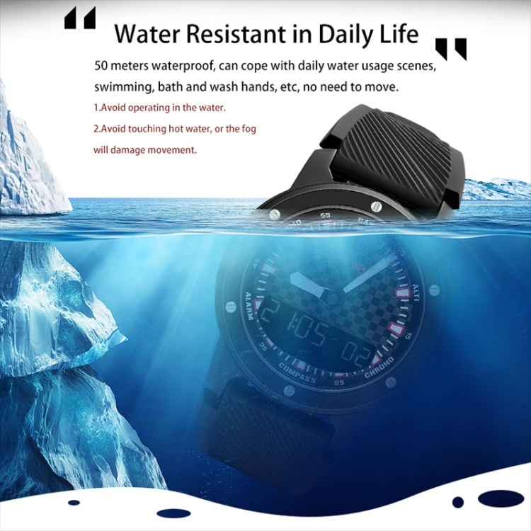 SPOVAN Gemini Outdoor Mountaineering Altitude Barometric Waterproof Sports Watch(Black) - free shipping - PMC Jewellery - Order now!