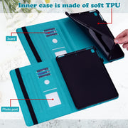 For Lenovo Tab M11 / Xiaoxin Pad 11 2024 Tree & Deer Embossed Leather Tablet Case(Blue)