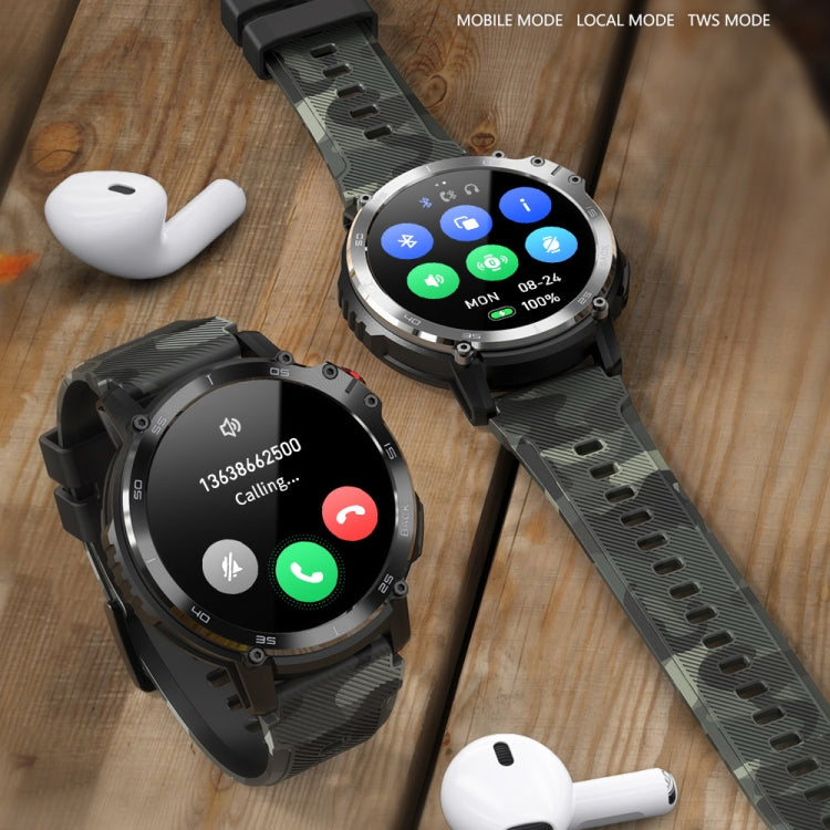 C22 1.6 inch Round Screen Bluetooth Smart Watch, Support Health Monitoring & 24 Sports Modes(Black) - free shipping - PMC TechLife - Order now!
