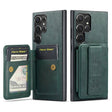 For Samsung Galaxy S24 Ultra 5G Fierre Shann Oil Wax Cow Leather Card Holder Back Phone Case(Green) - free shipping - PMC Jewellery - Order now!