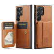For Samsung Galaxy S24 Ultra 5G Fierre Shann Oil Wax Cow Leather Card Holder Back Phone Case(Brown) - free shipping - PMC Jewellery - Order now!