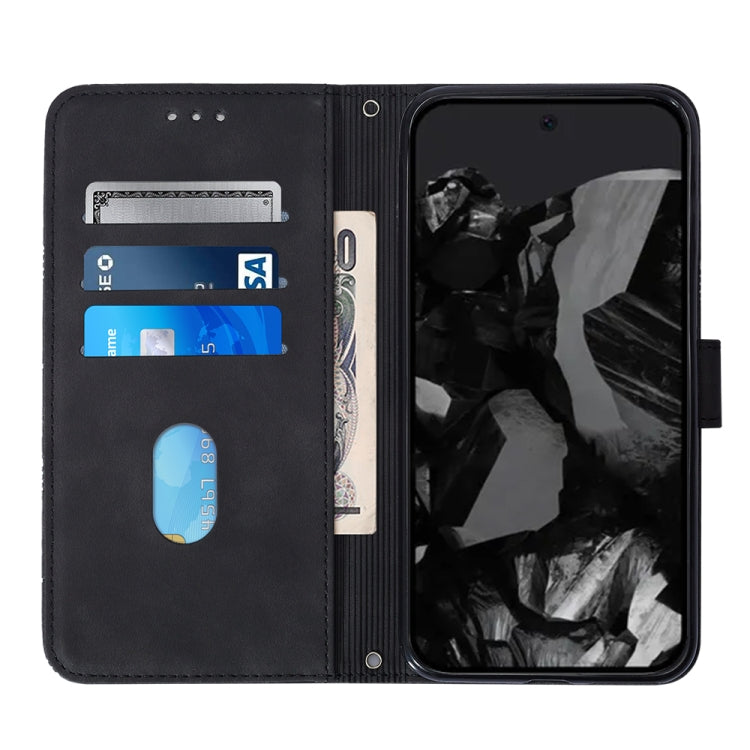 For Google Pixel 9 Pro Crossbody 3D Embossed Flip Leather Phone Case(Black) - free shipping - PMC TechLife - Order now!