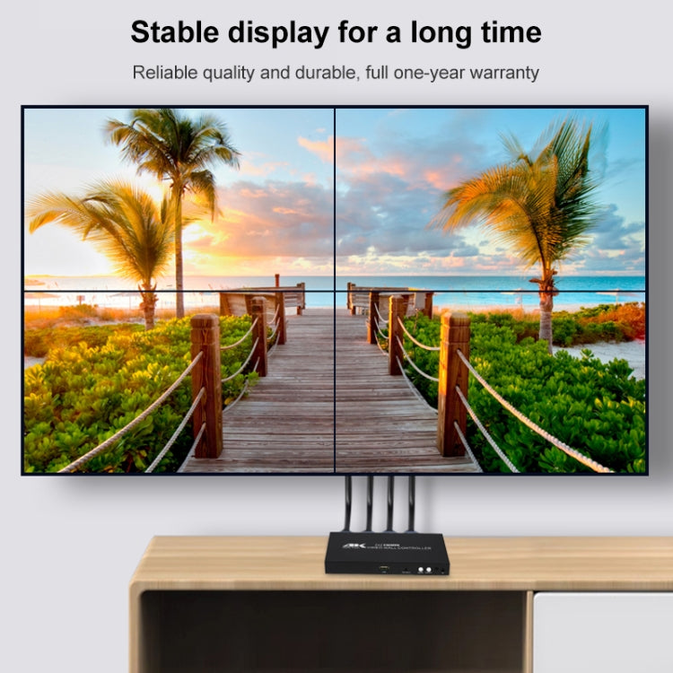 XP02 4K 2x2 HDMI Video Wall Controller Multi-screen Splicing Processor, Style:Ordinary(EU Plug)