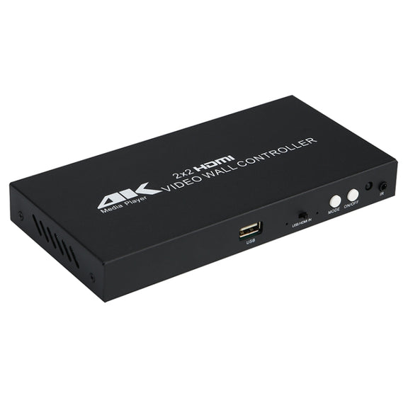 XP03 4K 2x2 HDMI Video Wall Controller Multi-screen Splicing Processor, Style:Playback Version(US Plug)