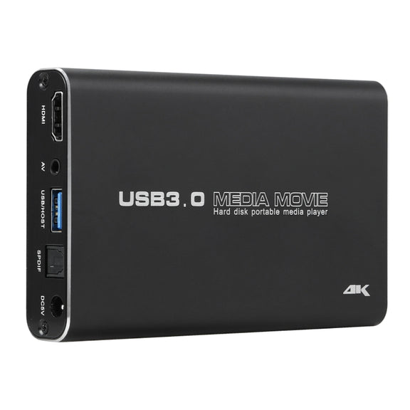 MP2506P 4K 30Hz HD Media Player, Support Auto Loop Play Videos & Photos & Music(UK Plug)