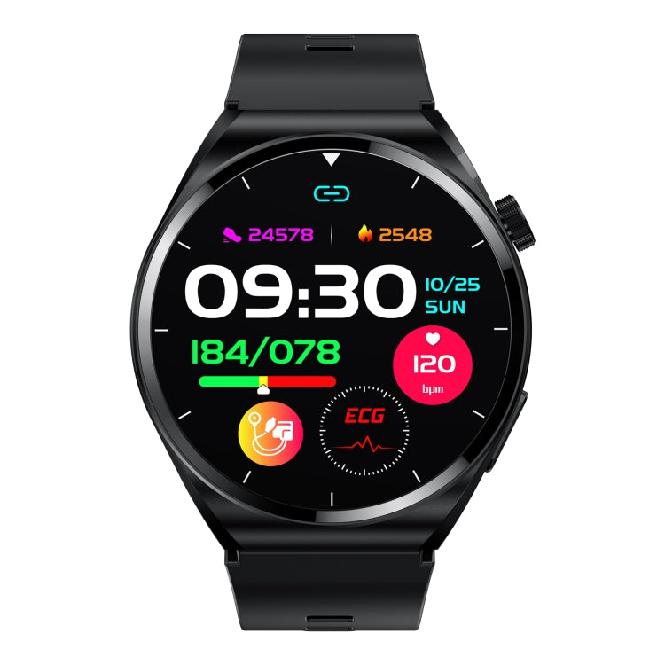 S22 Air Pump Blood Pressure Testing ECG Health Smart Watch, 1.39 inch Round Screen(Black) - Smart Watches by PMC TechLife | Online Shopping South Africa | PMC TechLife