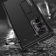 For Honor Magic V2 GKK Integrated Privacy Magnetic Folding Hinge All-inclusive Phone Case(Purple)
