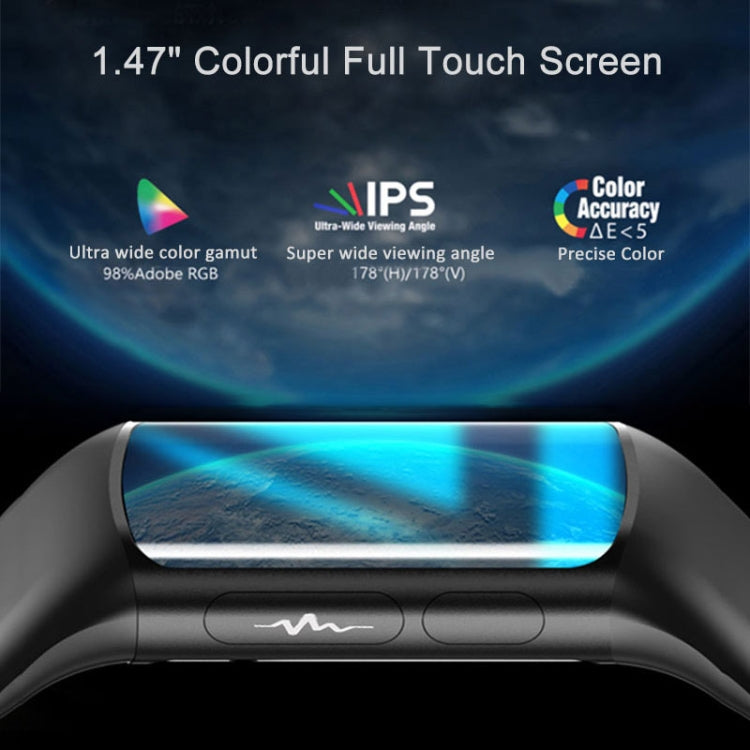 H8 1.47 inch Color Screen Smart Bracelet, Supports Bluetooth Call / Blood Oxygen Monitoring(Black) - Smart Wristbands by PMC TechLife | Online Shopping South Africa | PMC TechLife