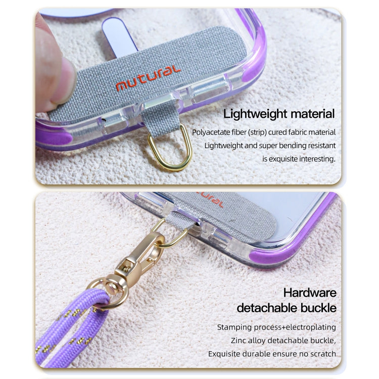 mutural Universal Mobile Phone Lanyard(Purple Gold) - Lanyards & Wrist Straps by Mutural | Online Shopping South Africa | PMc TechLife | Buy Now Pay Later Mobicred