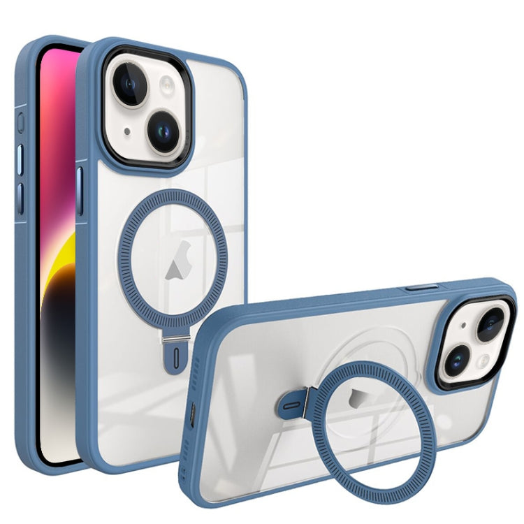 For iPhone 14 Shield Armor MagSafe Holder Phone Case(Blue) - free shipping - PMC TechLife - Order now!