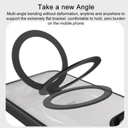 For iPhone 14 Shield Armor MagSafe Holder Phone Case(Blue)