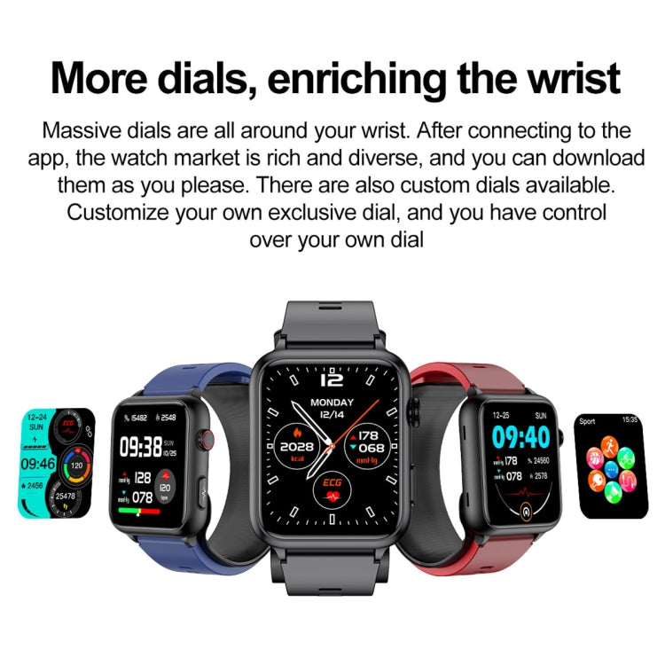 TK63 1.91 Inch Color Screen Air Pump Smart Watch, Supports Blood Pressure Monitoring / ECG(Red) - Smart Watches by PMC TechLife | Online Shopping South Africa | PMC TechLife