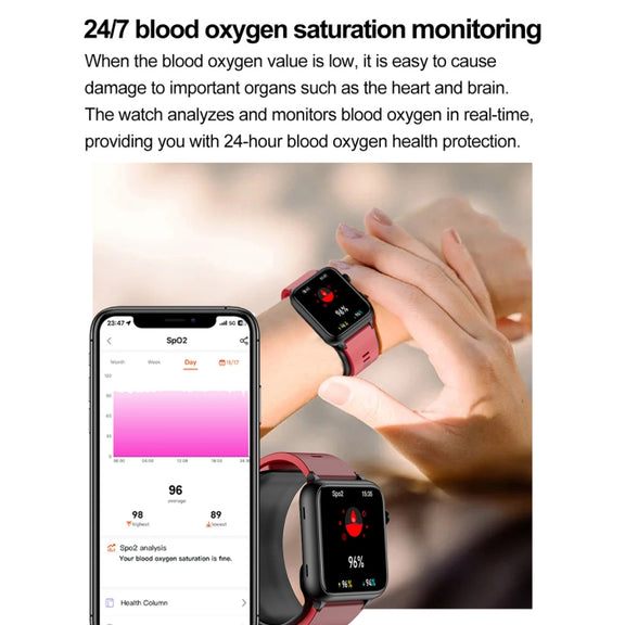 TK63 1.91 Inch Color Screen Air Pump Smart Watch, Supports Blood Pressure Monitoring / ECG(Blue)