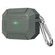 For AirPods Pro Wireless Earphones Shockproof Armor Protective Case(Dark Green)