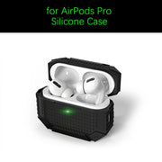For AirPods Pro Wireless Earphones Shockproof Armor Protective Case(Dark Green)