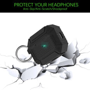 For AirPods Pro Wireless Earphones Shockproof Armor Silicone Protective Case(Red)