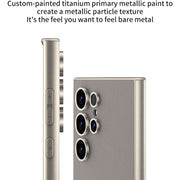 For Samsung Galaxy S24 Ultra 5G GKK Metal Paint Skin Feel Leather Full Coverage Phone Case(Purple)