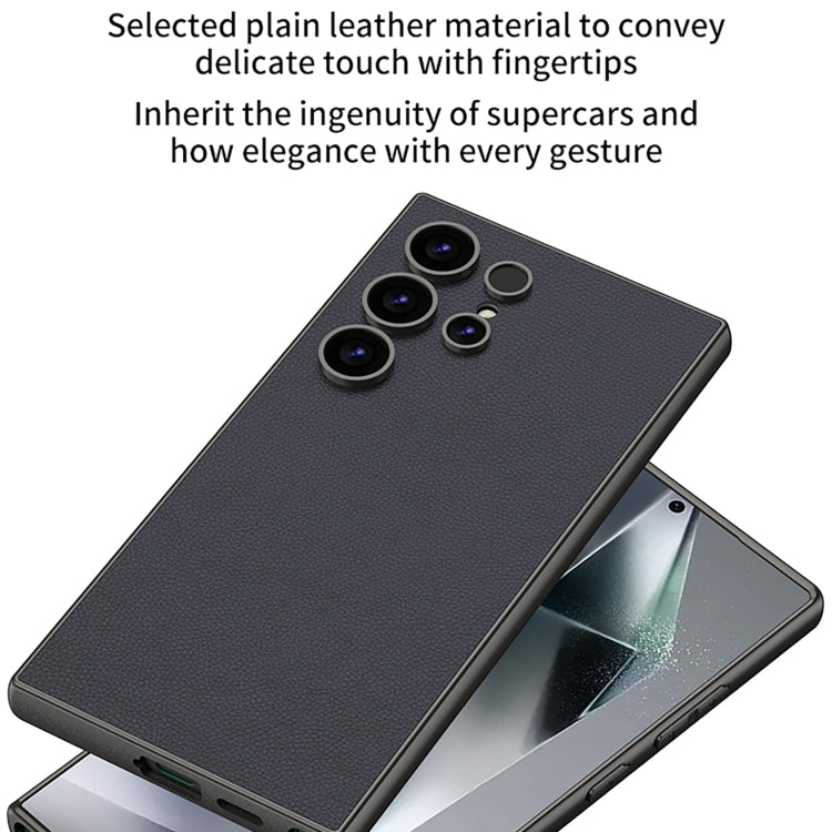For Samsung Galaxy S24 Ultra 5G GKK Metal Paint Skin Feel Leather Full Coverage Phone Case(Purple)