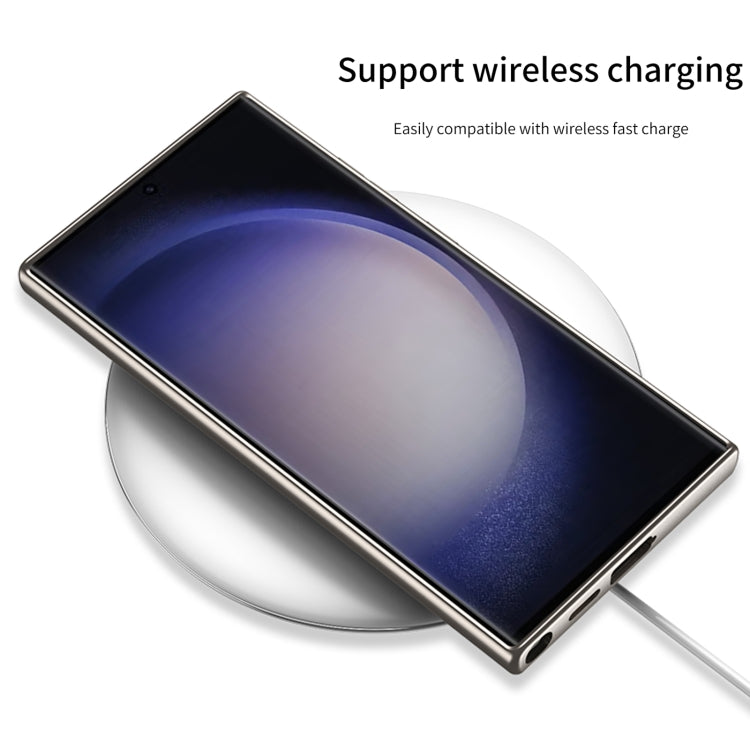For Samsung Galaxy S23 Ultra 5G GKK Rotor Bracket Recessed Card Bag Full Coverage Phone Case(Carbon Fibre Texture)