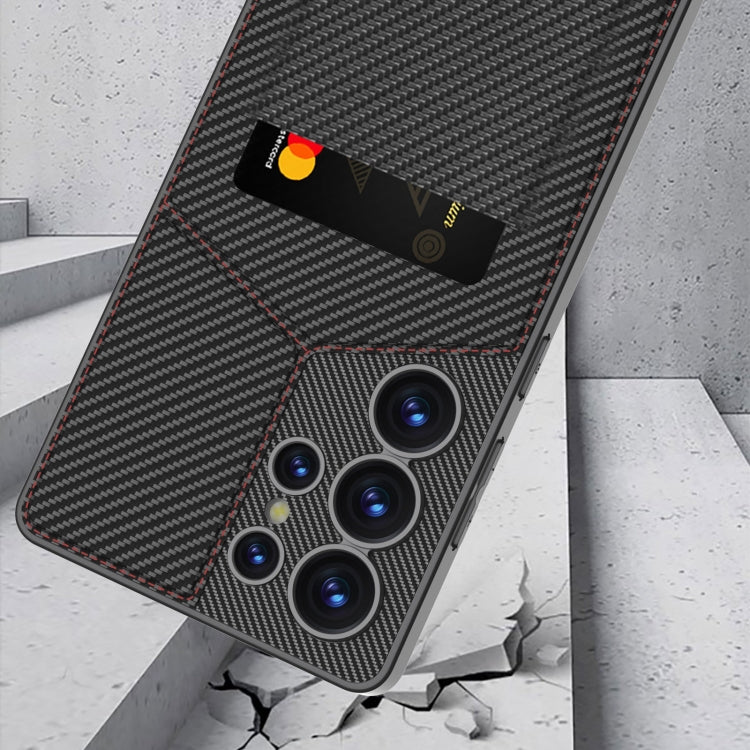 For Samsung Galaxy S25 Ultra 5G GKK Rotor Bracket Recessed Card Bag Full Coverage Phone Case(Purple)