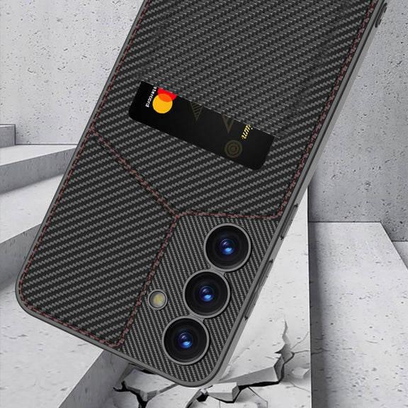 For Samsung Galaxy S25+ 5G GKK Rotor Bracket Recessed Card Bag Full Coverage Phone Case(Black)
