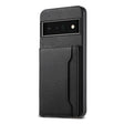 For Google Pixel 6 Pro Calf Texture Card Bag Design Full Coverage Phone Case(Black) - Google Cases by PMC TechLife | Online Shopping South Africa | PMC TechLife | Buy Now Pay Later Mobicred
