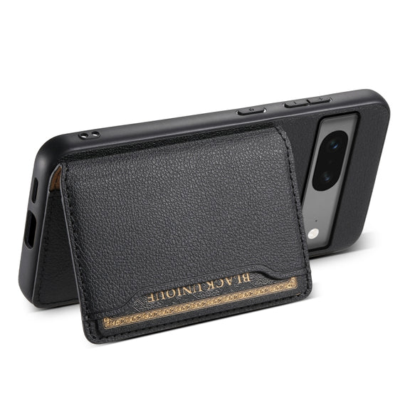 For Google Pixel 7 5G Calf Texture Card Bag Design Full Coverage Phone Case(Black)