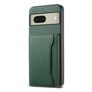 For Google Pixel 8 Calf Texture Card Bag Design Full Coverage Phone Case(Green)