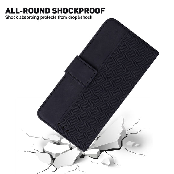 For Google Pixel 9 Geometric Embossed Leather Phone Case(Black)