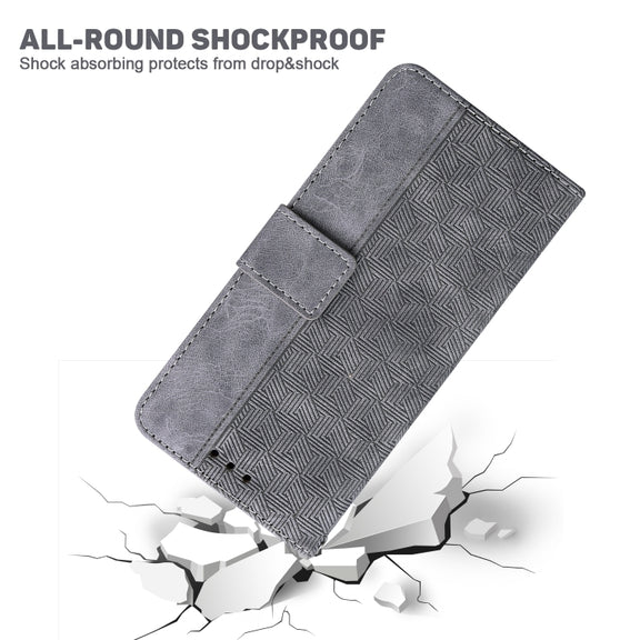 For Google Pixel 9 Pro 5G Geometric Embossed Leather Phone Case(Grey)