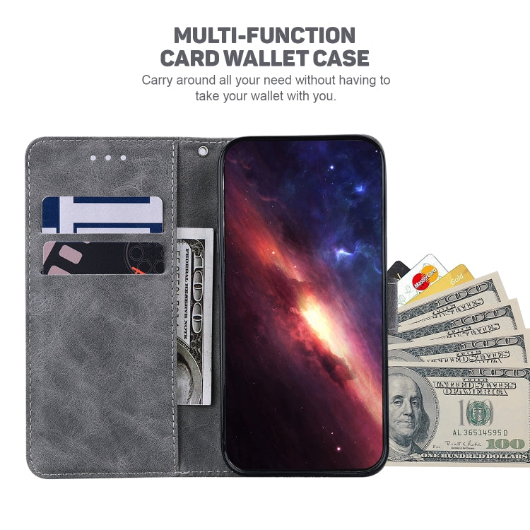 For Google Pixel 9 Pro 5G Geometric Embossed Leather Phone Case(Grey)