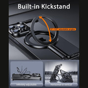 For iPhone 14 Pro MagSafe Magnetic Frameless Holder Phone Case(Black)