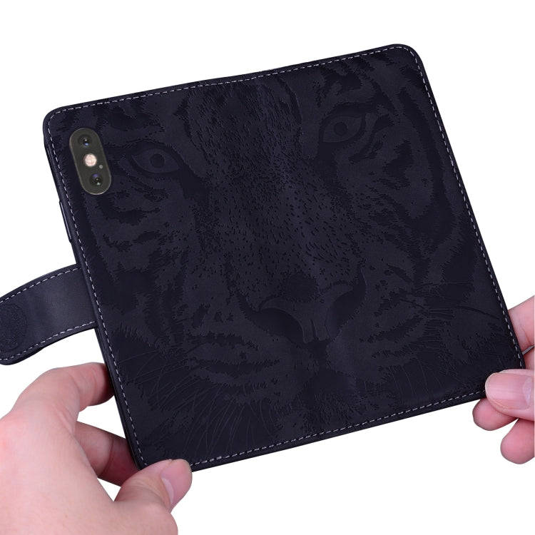 For Google Pixel 9 Tiger Embossing Pattern Flip Leather Phone Case(Black) - Google Cases by PMC TechLife | Online Shopping South Africa | PMC TechLife | Buy Now Pay Later Mobicred