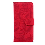 For Google Pixel 9 Tiger Embossing Pattern Flip Leather Phone Case(Red)