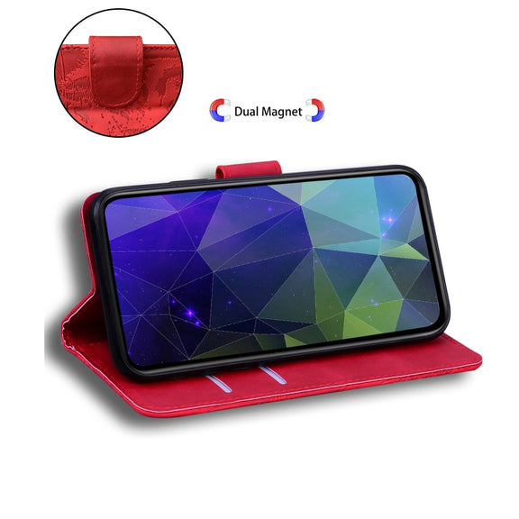 For Google Pixel 9 Tiger Embossing Pattern Flip Leather Phone Case(Red)