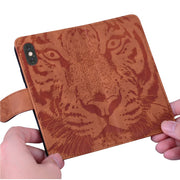 For Google Pixel 9 Tiger Embossing Pattern Flip Leather Phone Case(Brown)