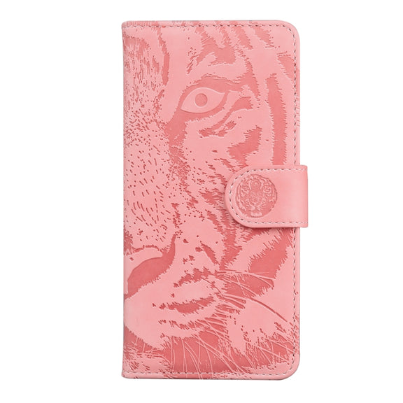 For Google Pixel 9 Tiger Embossing Pattern Flip Leather Phone Case(Pink)
