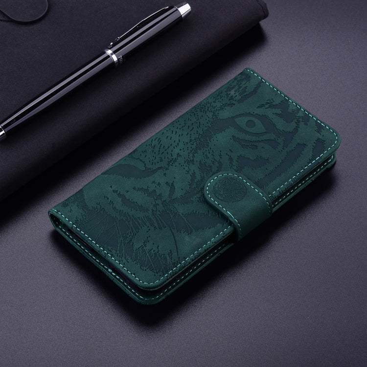For Google Pixel 9 Pro 5G Tiger Embossing Pattern Flip Leather Phone Case(Green) - Google Cases by PMC TechLife | Online Shopping South Africa | PMC TechLife | Buy Now Pay Later Mobicred