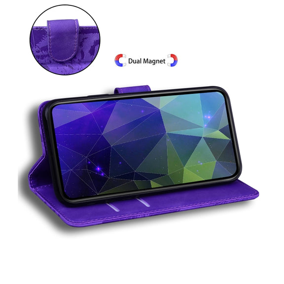 For Google Pixel 9 Pro 5G Tiger Embossing Pattern Flip Leather Phone Case(Purple)