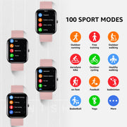 GTS5 2.0 inch Fitness Health Smart Watch, BT Call / Heart Rate / Blood Pressure / MET / Blood Glucose(Pink)