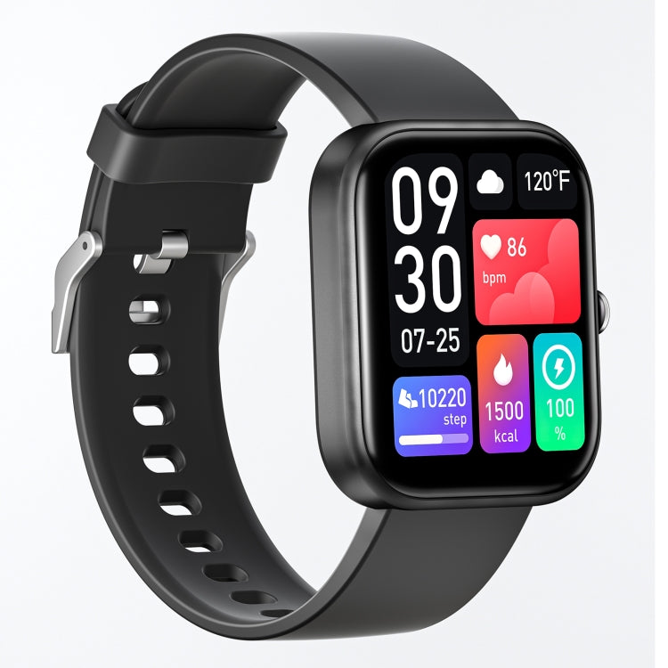 GTS5 2.0 inch Fitness Health Smart Watch, BT Call / Heart Rate / Blood Pressure / MET / Blood Glucose(Black)