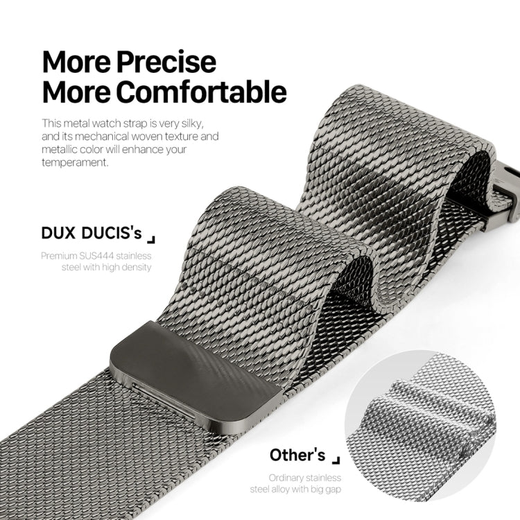 For Apple Watch SE 2023 40mm DUX DUCIS Milanese Pro Series Stainless Steel Watch Band(Graphite)