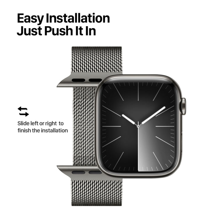 For Apple Watch SE 2023 40mm DUX DUCIS Milanese Pro Series Stainless Steel Watch Band(Graphite)